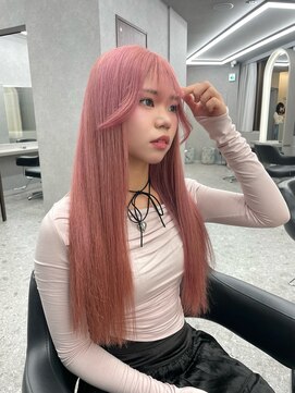 天神美容室 ブリーチ×ピンクカラー