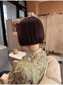 ミニボブ×チェリーピンク