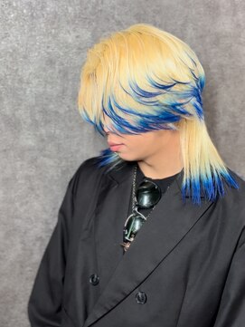 アウル 心斎橋(owl) センターパート/ウルフ/デザインカラー/ダブルカラー