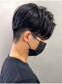 センターパートニュアンスパーマ韓国カルマパーマコンマヘア