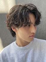 シャドウパーマフェザーパーマセンターパートニュアンスパーマ