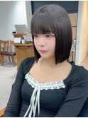 小顔タッセルボブ×似合わせカット[ボブ/縮毛矯正/丸型卵型】