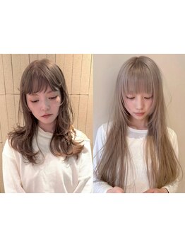 《*顔周り×レイヤーカット*》sikiのカットであなたの魅力を表現[原宿/表参道/ブリーチなしダブルカラー]