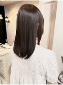 福山美容室caary 切りっぱなし内巻きミディアム顔まわりレイヤー