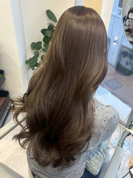 ハニー 町田(HONEY) レイヤーカット/韓国/くびれヘア/オリーブベージュ/髪質改善