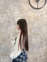 モーイ ヘア(Mooi hair)&nbsp;姫カットロング/インナーピンク