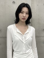 エイチ ウルフカット 大阪梅田(811)&nbsp;レイヤーボブヘアカラーバレイヤージュ50代くるみちゃんヘア