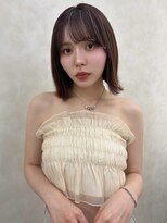 サンドレオ 新宿店(sand Leo) レイヤーカット/レイヤーボブ/ミルクティーベージュ顔周りカット