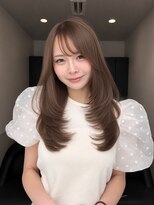 ニカ(NICeA)&nbsp;ハッシュカット/ハイレイヤー/ヘーゼルカラー/透明感カラー/梅田