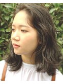 【ミディアムパーマでボリュームアップ】