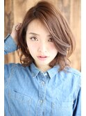 毛先に動きのある軽めボブスタイルに釘付け(>_<)