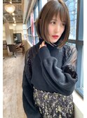添田】小顔になれるスリークボブ ローライトアッシュブラウン