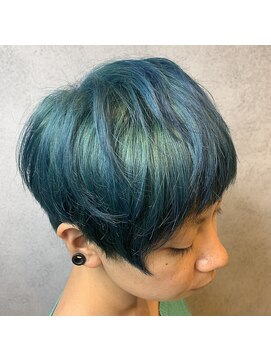 ヘアサロンエムフィス 池袋東口(HAIR SALON M Fe's) 外ハネボブ/アッシュブラウン/ネオウルフ/デザインカラー