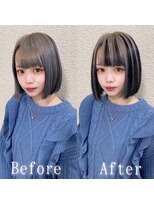 エクステ専門店あるじゃんすー 柏店 シルバーアッシュブラック#シールエクステ#ツートンカラー#柏