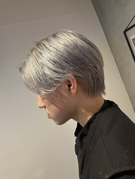 ダブル(W) センターパート×ホワイトグレー