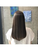 【人気透明感カラー】ハイライト×ミルクティーカラー