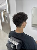 ソフトツイストパーマ　短髪　メンズ　眉毛　名古屋