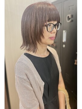 ギフト ヘアー サロン(gift hair salon) ボブレイヤー×ツヤ感ブラウン