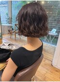クルクル細かめおしゃれボブパーマ