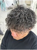 波巻きパーマツーブロックマッシュハイライトツイストスパイラル