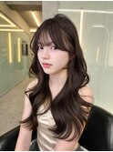 博多/韓国ヘア/暗めカラー/顔周りカット/レイヤーカット/前髪