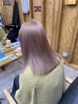 アフターニュース 新潟(afternews)&nbsp;くすみピンクベージュ/ダブルカラー/ケアブリーチ/髪質改善/新潟