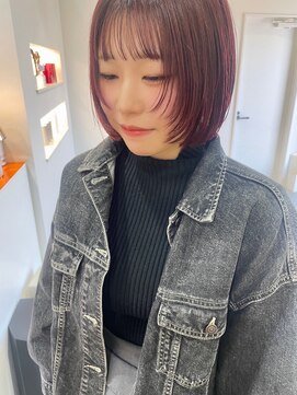 エダメ(EDAME) 姫カットボブ/カシスピンク/ボブ