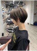 大人ショートボブ丸みショートカットマッシュショート前髪あり