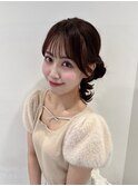 くるみちゃんヘアセットヘアアレンジお呼ばれ韓国ヘア前髪カット