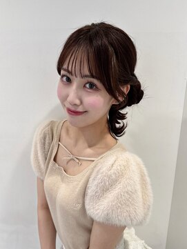 ミミバイカシュカシュ(mimi by cache cache) くるみちゃんヘアセットヘアアレンジお呼ばれ韓国ヘア前髪カット