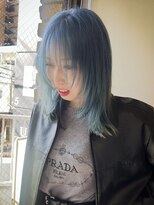 タロ(TALO)&nbsp;【TALO】レイヤーカット×ハイトーンペールブルー