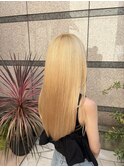 ２０代３０代ハニーブロンド/小顔/髪質改善