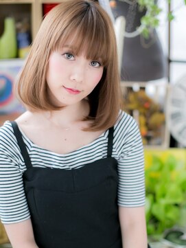 カバーヘア イヴ 戸頭店(COVER HAIR EVE) ココアブラウンクラシカルボブオン眉小顔ミニマルボブc7川口