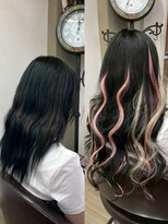 パーティパーティ ヘア(PARTYPARTY hair)&nbsp;#プルエクステ #ピンクエクステ #馴染ませロング #横浜エクステ
