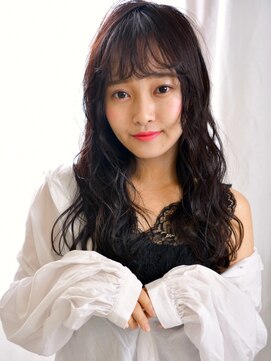 ネオリーブアオバ 高田馬場店(Neolive aoba) シースルーバングで作る甘めのロングカールスタイル♪