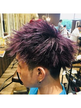 ヘアーアンドリラックス 十日市場店(hair & relax y-21) アップバングバイオレット