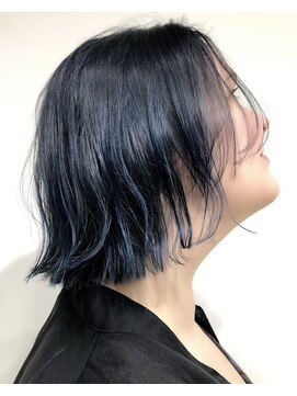 アイウィル(Ai WilL) 【ヤナギヤスタイル/切りっぱなしボブ×ブルーカラー】