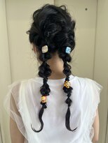 ヘアーデザイン シュシュ(hair design Chou Chou by Yone)&nbsp;編みおろし/ツインテール/ツインアレンジ/ヘアアレンジ