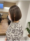 シークレットハイライト/グレージュ/ボブ/コントラスト/立川