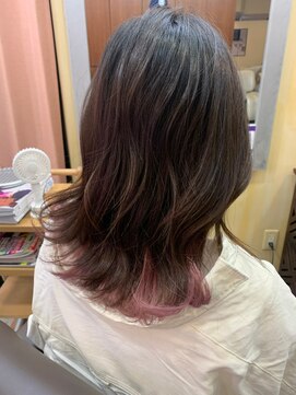 ナナナ パレナ 大津膳所店(nanana parena) インナーカラーピンク♪くびれミディアム★