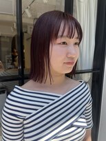 クロレ(CLORE) 切りっぱなしボブ ボブ 外ハネ レッドカラー ダブルカラー