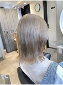 切りっぱなしボブ×ミルクティーカラー【渡辺俊弥】梅田