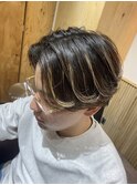 半年前のハイライトを活かしたニュアンスパーマ