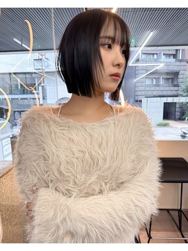 ラ キング(LA KING) マッシュウルフボブヘア前髪レイヤーボブ着物ブリーチなしカラー