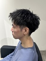 ヒュイル バイ ニアウ(Hwyl by Niau)&nbsp;ジェットモヒカンメンズカットショート刈り上げカラーパーマ