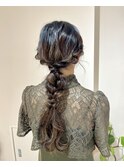 編みおろしヘアアレンジ