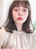 Say.イメチェンミディアム黒髪外ハネボブ美髪ワイドバング青山