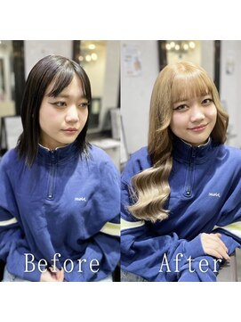 あるじゃんすー 仙台店 ミルクティーベージュ#シールエクステ#ホワイトブロンド#仙台