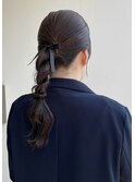 参列ヘアセット/ロープ編み/タイト編みおろし
