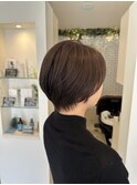 すっきりショート20代30代40代ラベンダーベージュ